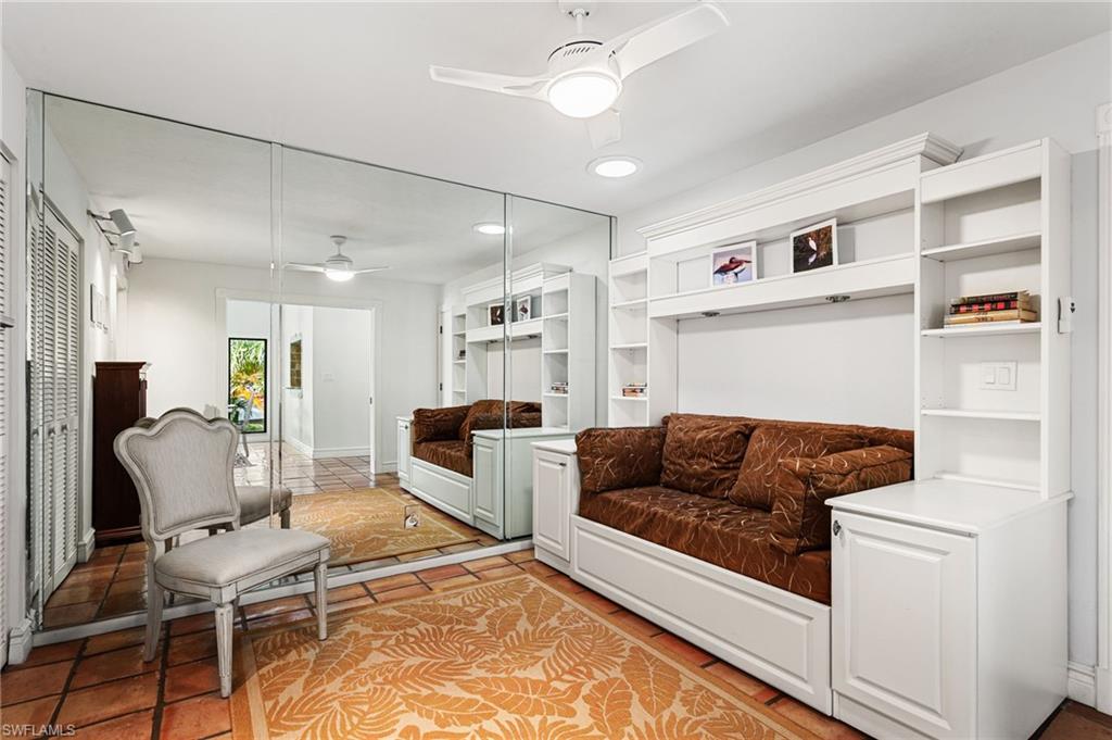 Den offers bonus space for guests, office or both!