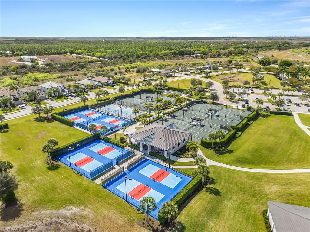 Aerial view of residential area
