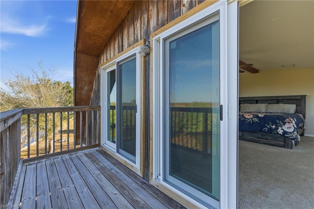 View of wooden deck
