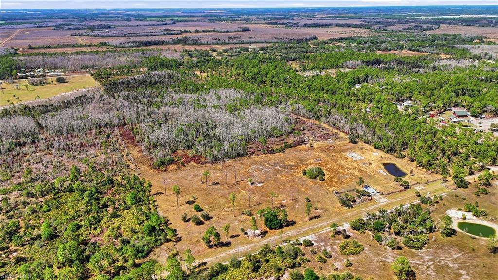 Aerial view of sparsely populated area