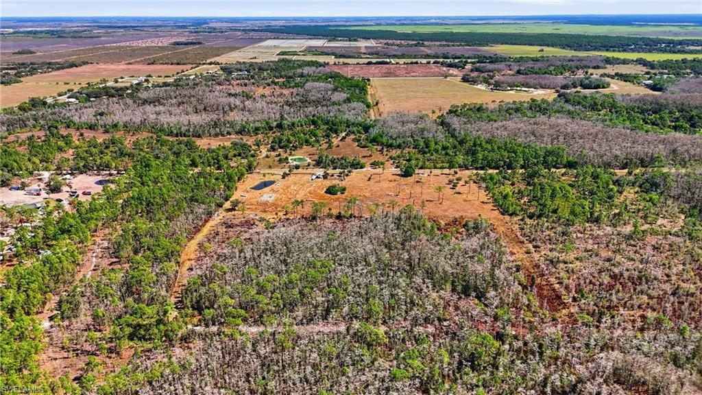 Aerial view of sparsely populated area