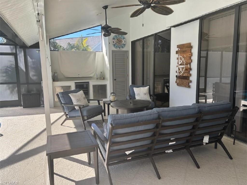 Seating area complete with fire pit