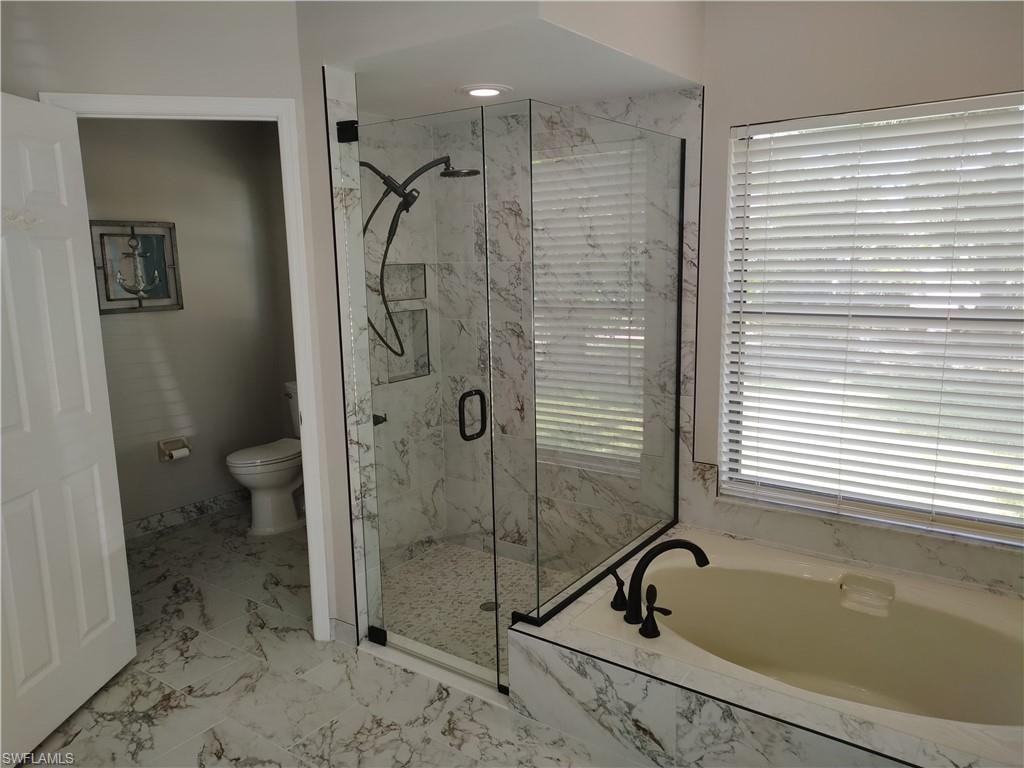 Master Bath Shower with separate tub, recently updated