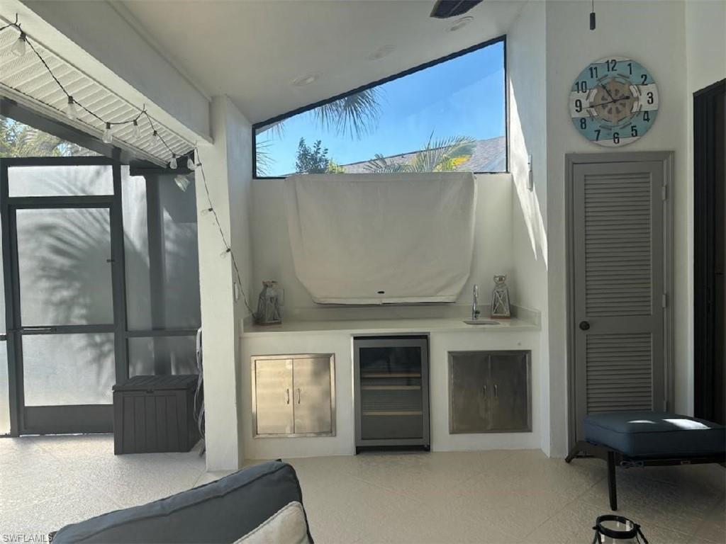 Outdoor Kitchen with TV mounted above