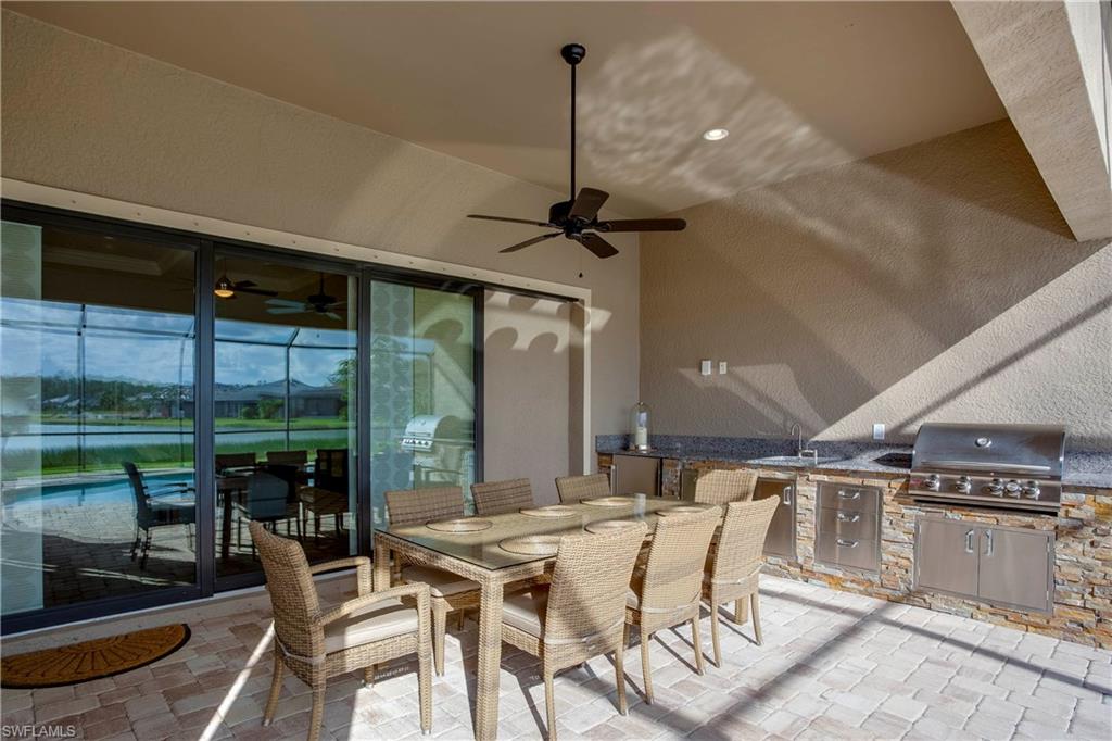 Lanai with outdoor kitchen