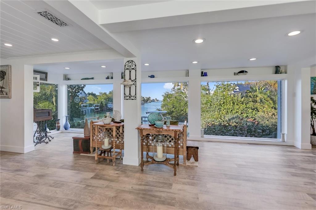 Dining room featuring recessed lighting and light wood-type flooring