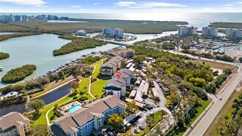 View of urban area with a nearby body of water