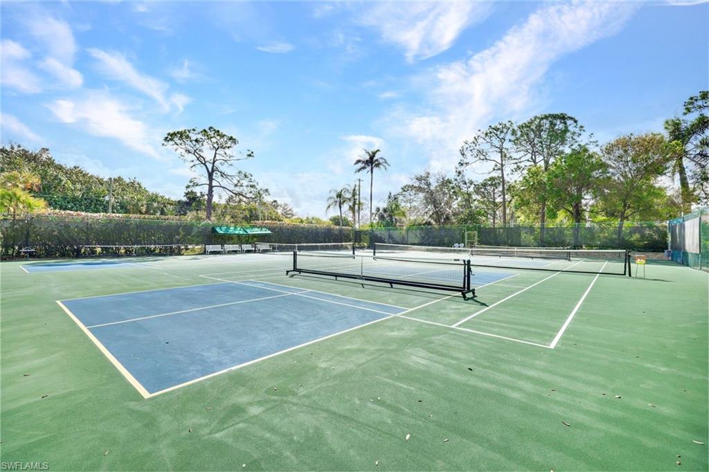 View of tennis court