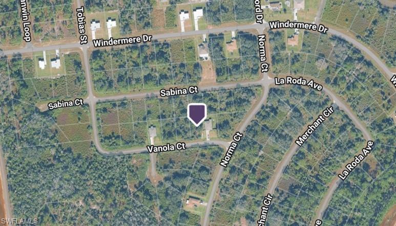 Map / location with property boundaries highlighted