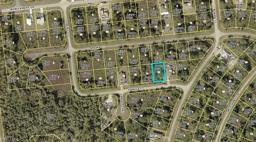 Aerial map of property and surrounding area featuring property parcel outlined
