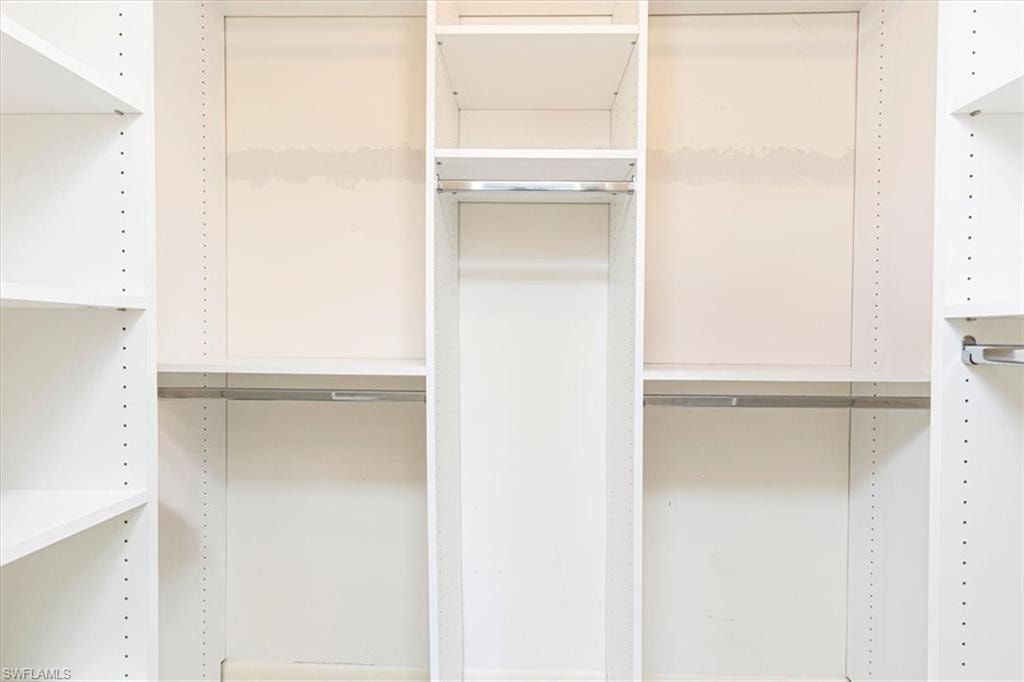View of walk in closet
