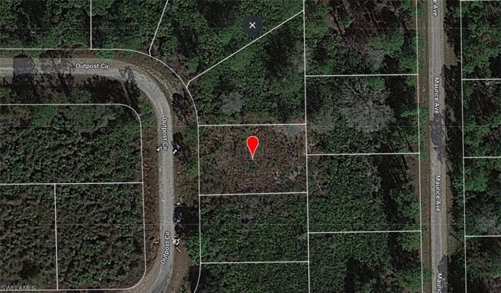 Aerial view of property's location with property boundaries highlighted