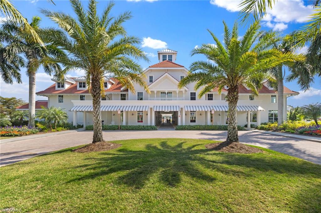 View of front of home with a front lawn