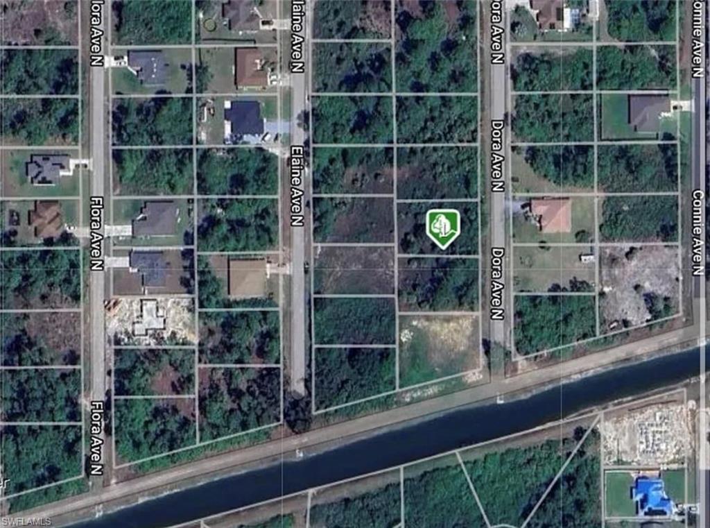 Aerial map of property and surrounding area