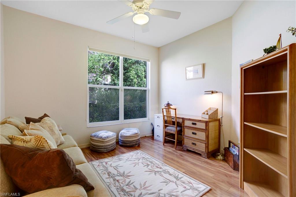 Den is bright and roomy