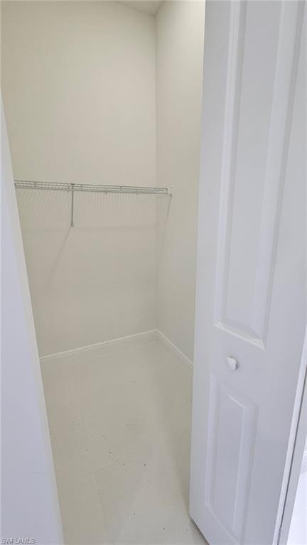 View of walk in closet