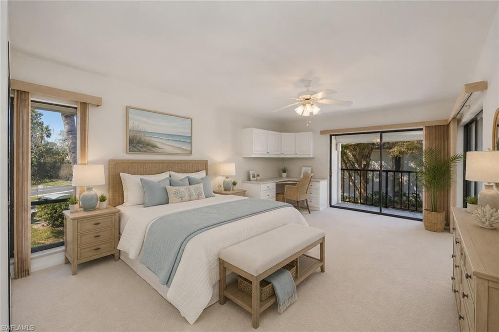 Virtually staged primary suite