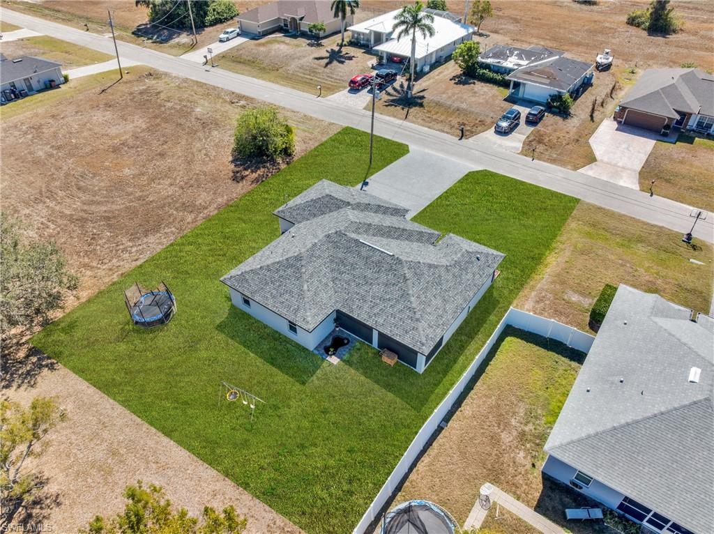 Aerial view of residential area