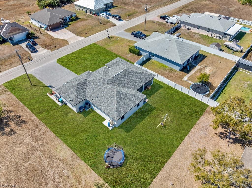 Aerial view of residential area