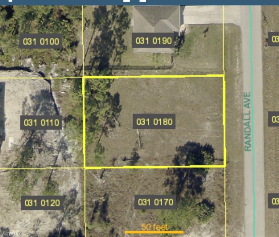 Aerial overview of property's location with property parcel outlined