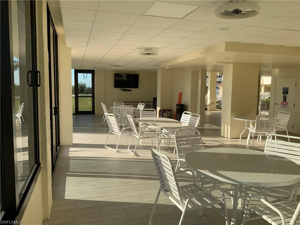 Community room with big screen tv