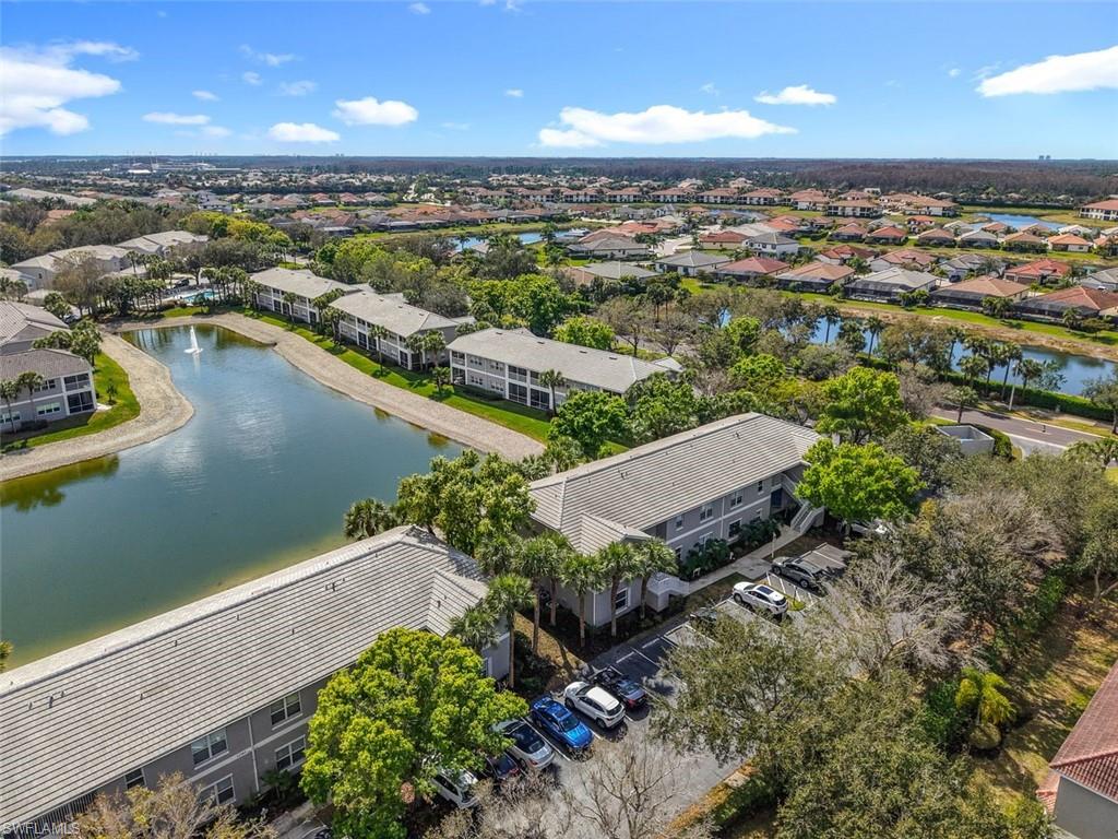 Aerial view of a large body of water