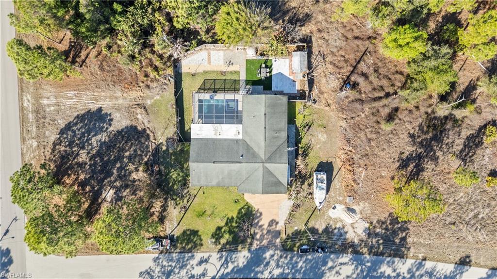 View from above of property