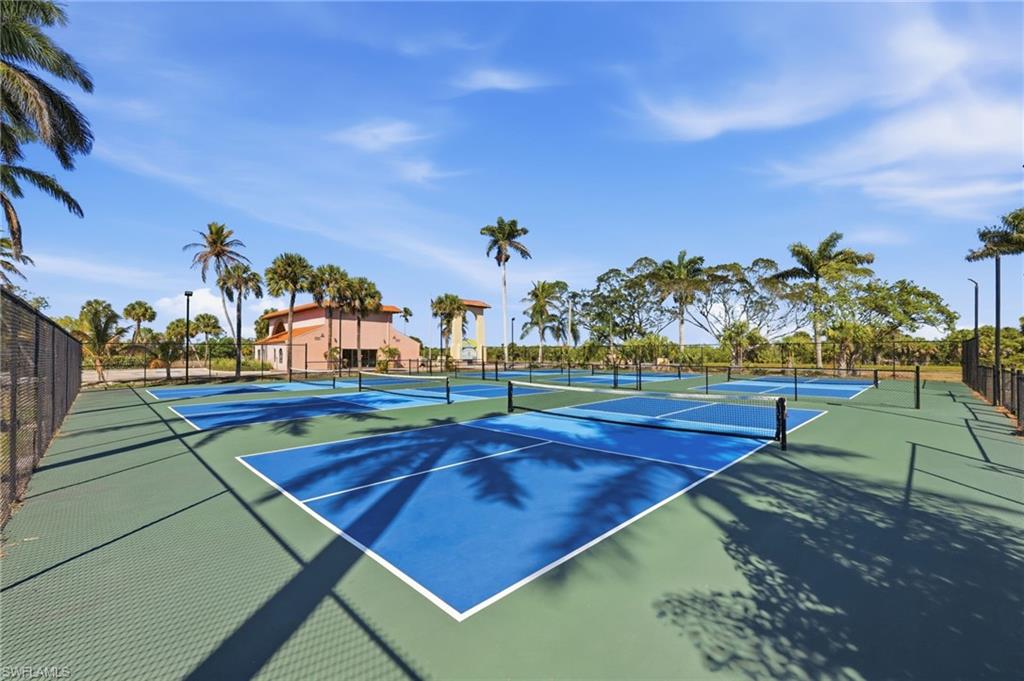 View of tennis court