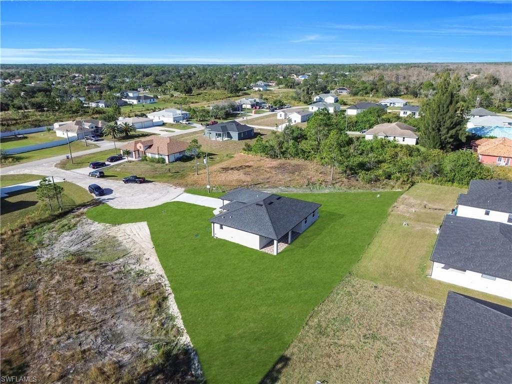 Aerial view of residential area