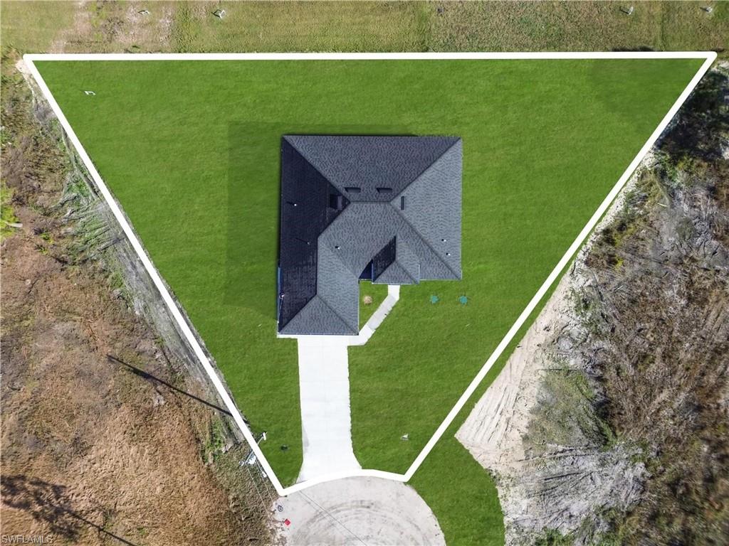 View from above of property