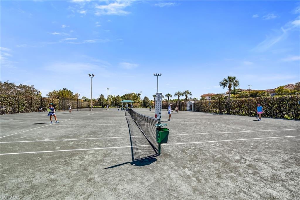 View of tennis court