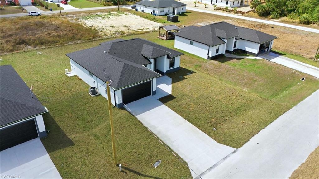 Aerial perspective of suburban area