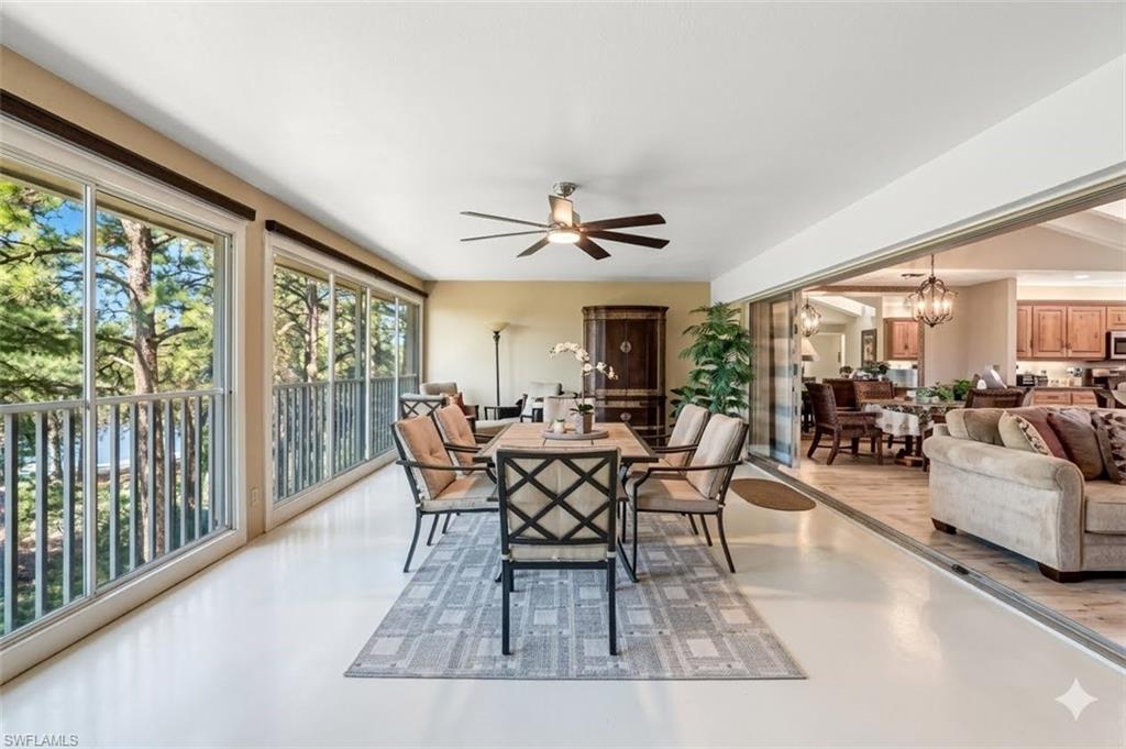 Expansive enclosed Lanai with impact rated outer doors