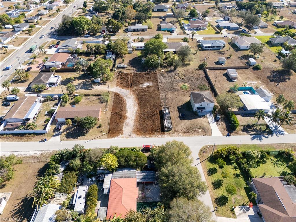 Aerial view of residential area