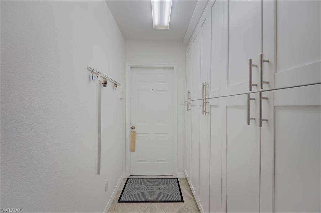 Doorway with baseboards