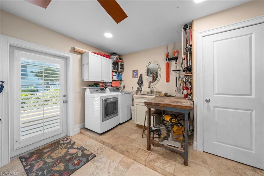 Laundry in garage