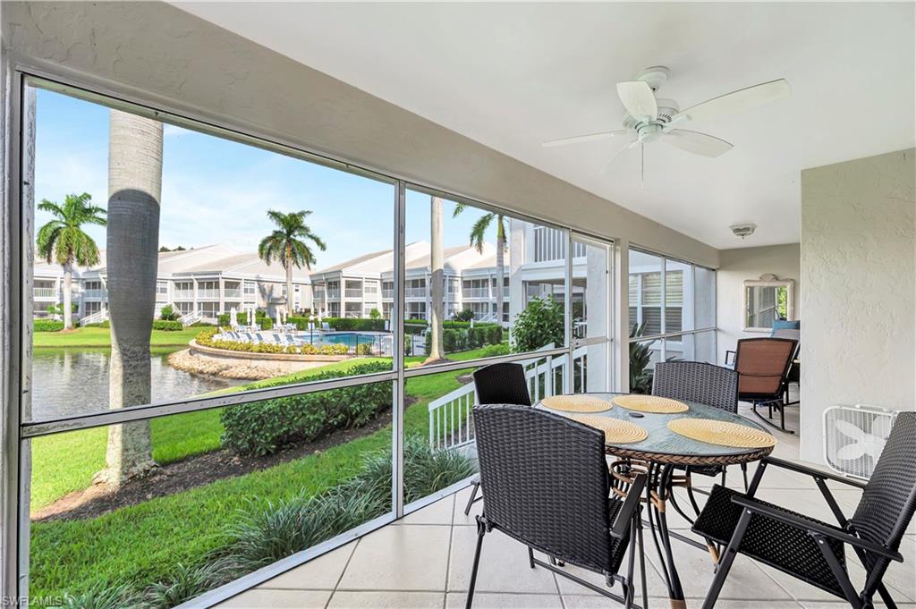 Patio with back door for easy walking access to the pool and Pelican Bay amenities