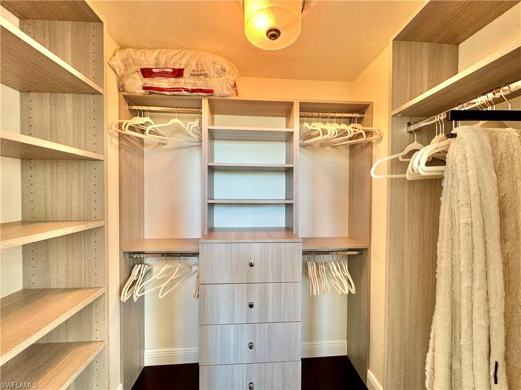 View of walk in closet