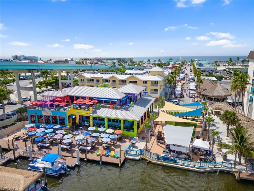 Drone / aerial view of a large body of water