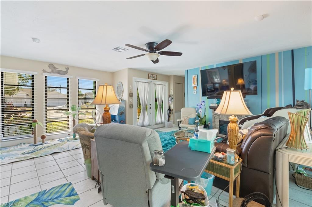 View of Sunlit Windows, Double Door Entryway [with Screened Foyer].
