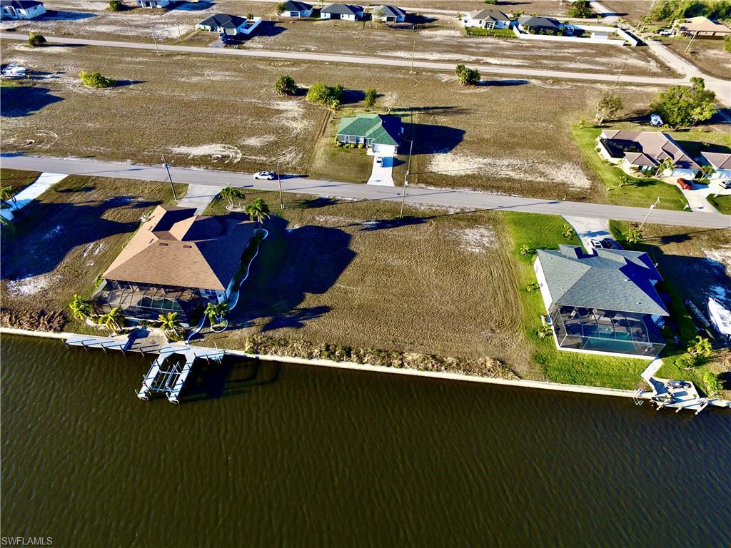 Aerial perspective of suburban area