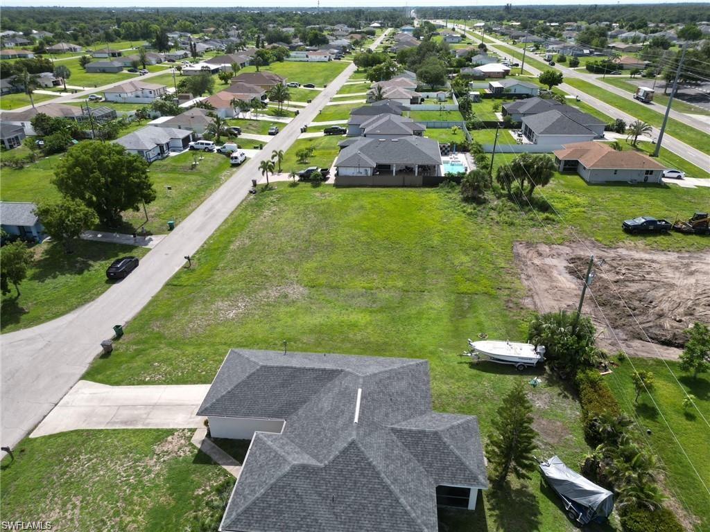 Aerial view of residential area