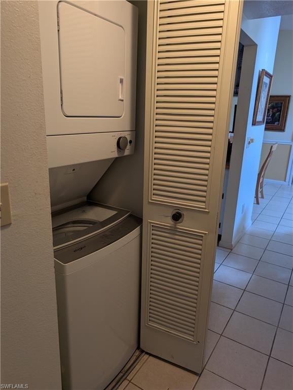 New stackable washer and dryer in the unit.