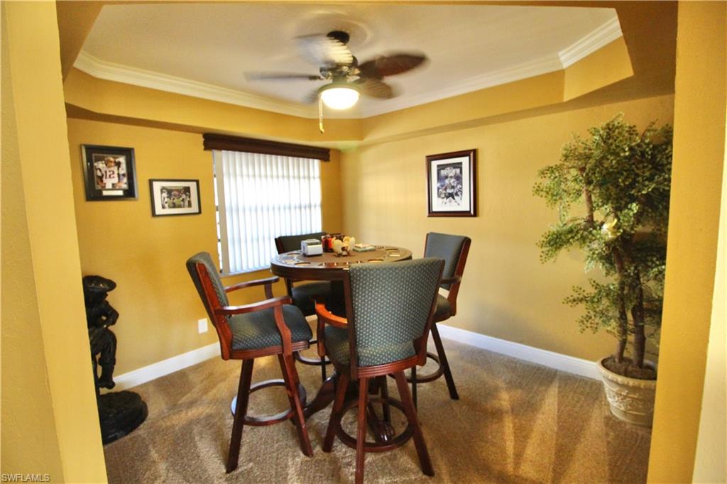 Game room can easily be converted to office