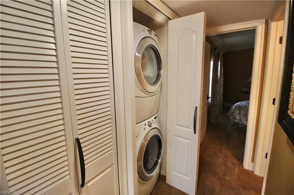 Full size stacked washer and dryer
