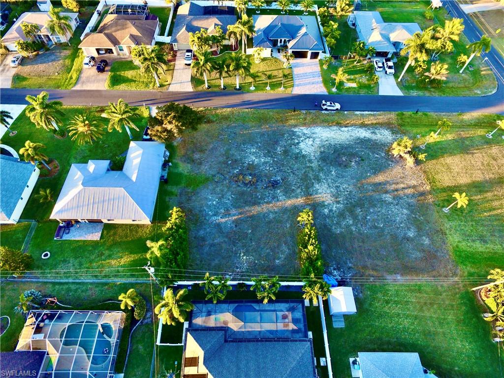 Aerial perspective of suburban area