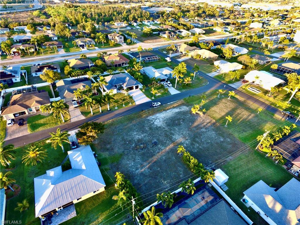 Aerial view of residential area
