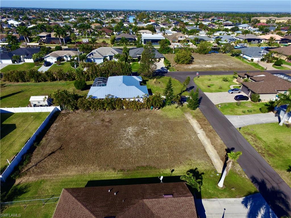 Aerial perspective of suburban area