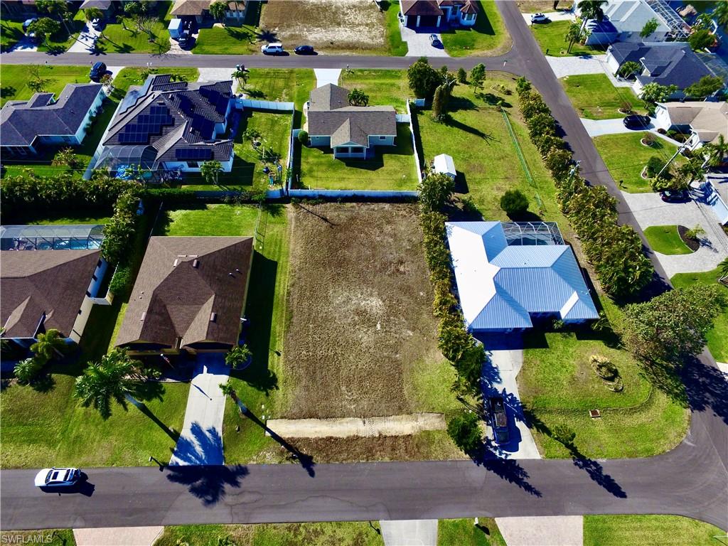 Aerial view of residential area