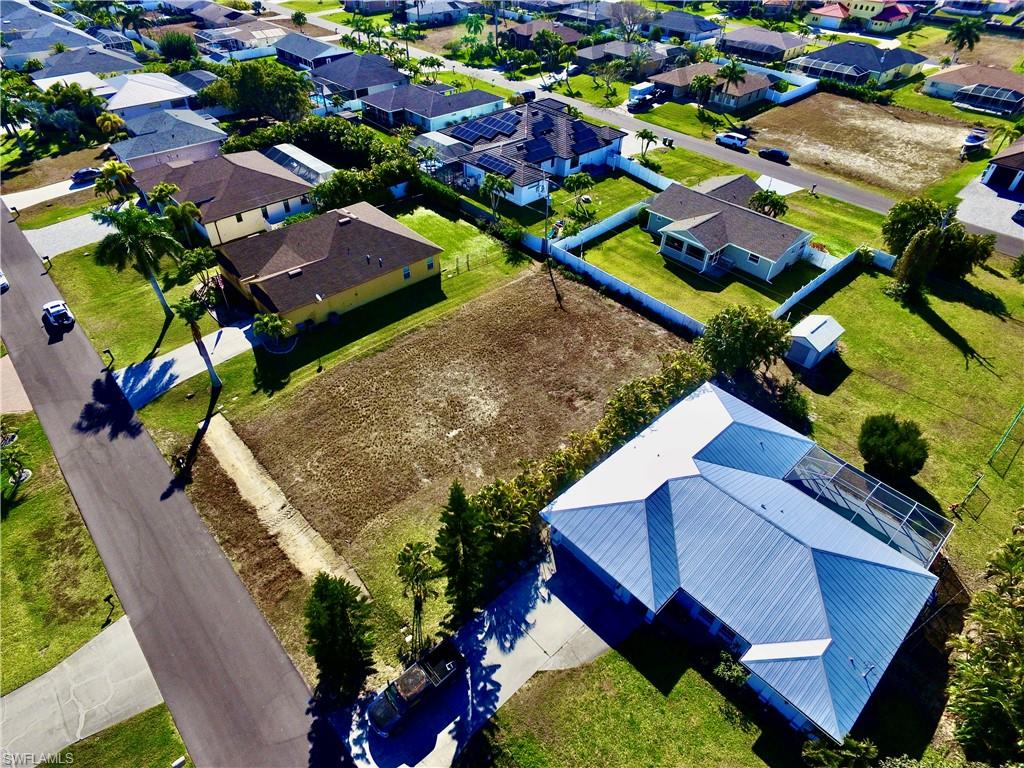 Aerial view of residential area